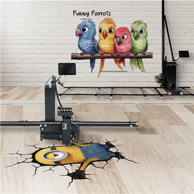 پرنٹنگ کا کاروبار شروع کرنے کے لئے عمودی 3D UV دیوار دیوار آرٹ اور فلور پرنٹر